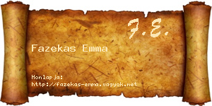 Fazekas Emma névjegykártya